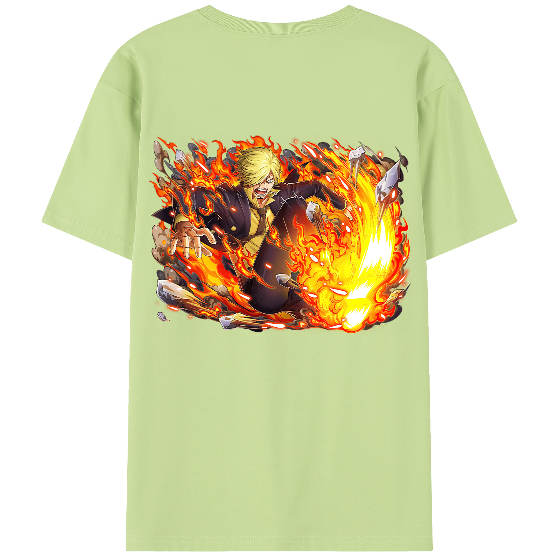 ワンピース サンジ ONE PIECE Sanji 綿100％半袖Tシャツ（背面プリント）